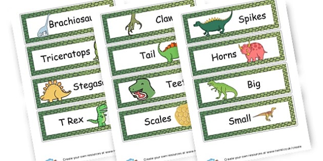 Dinosaur Words Cards - Dinosaurs Literacy Primary Resources