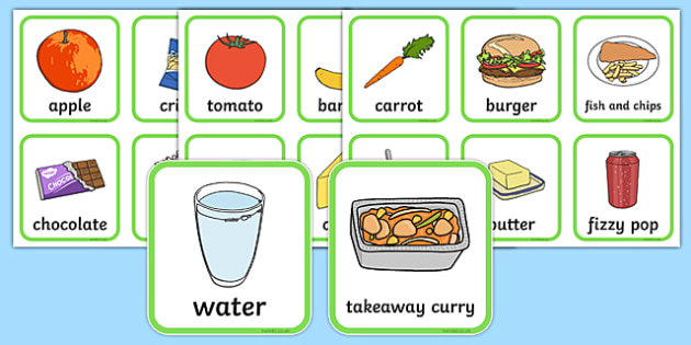 Healthy And Unhealthy Sorting Activity - food, sorting card