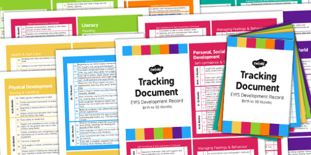 EYFS Early Years Outcomes Tracking Document Pack Birth 50 Months