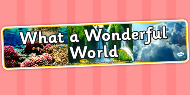 What a Wonderful World Photo Display Banner - what a wonderful