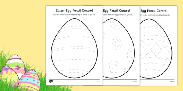 Easter Egg Pencil Control Activity Sheet Pack - easter egg