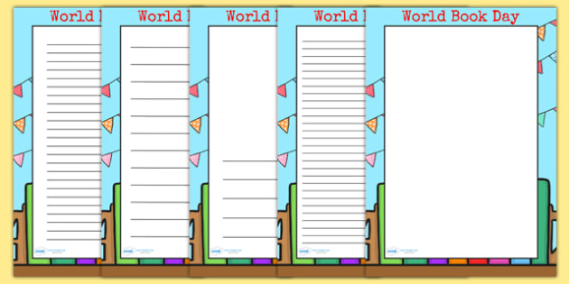 World Book Day Page Borders - world book day, reading, books