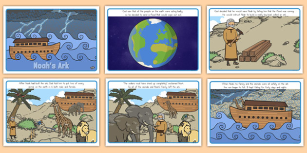 Noah's Ark Story Sequencing - usa, america, noahs ark, story