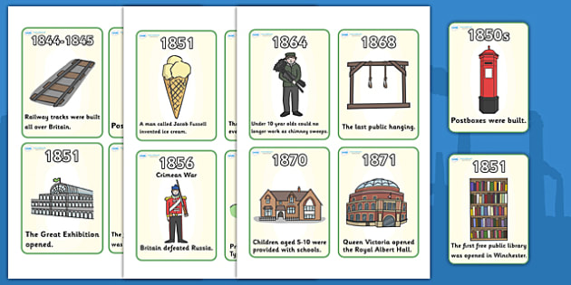 Victorian timeline Flash Cards - Victorians, Queen Victoria