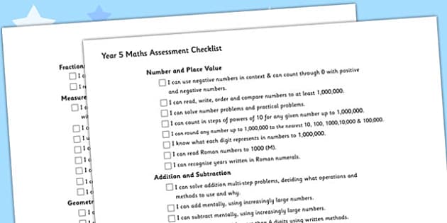 Year 5 Maths Assessment Checklist Maths Assessment Checklist Year 5 maths assessment checklist maths assessment checklist