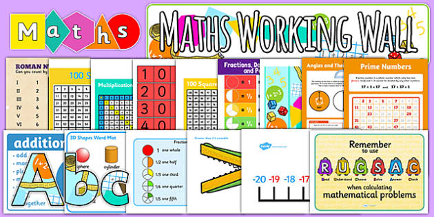 Maths Working Wall Display Pack - maths, working wall, pack