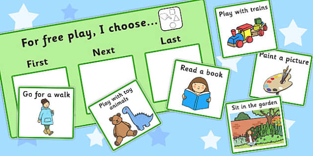 At Free Play I Choose Choice Cards - free play, I choose, cards