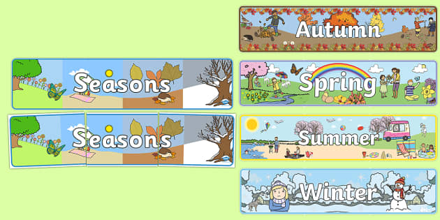 Four Seasons Display Banners - Seasons, season, autumn, winter