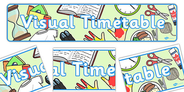 Visual Timetable Display Banner - KS1, display banner, learning