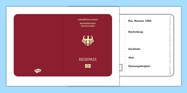 German Passport Template - german, Passport, Design, holiday