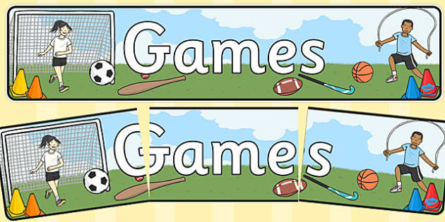 PE Games Display Banner - sport, display, header, activities