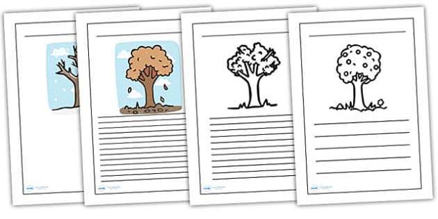 Four Seasons Writing Frames - seasons, weather, writing