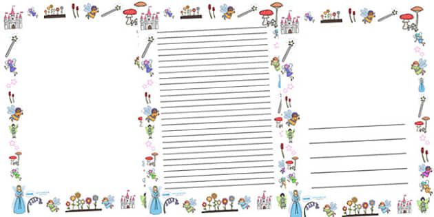 Fairies Full Page Borders - page border, border, frame, writing