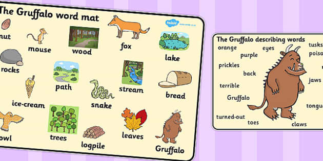 The Gruffalo Word Mat (Images) - The Gruffalo, resources, mouse