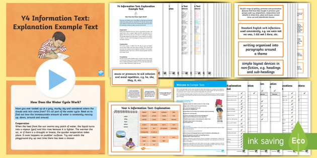 Y4 Information Texts: Explanation Example Text - Example Text