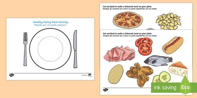 Healthy Eating Meal Activity English/Italian - Healthy Eating