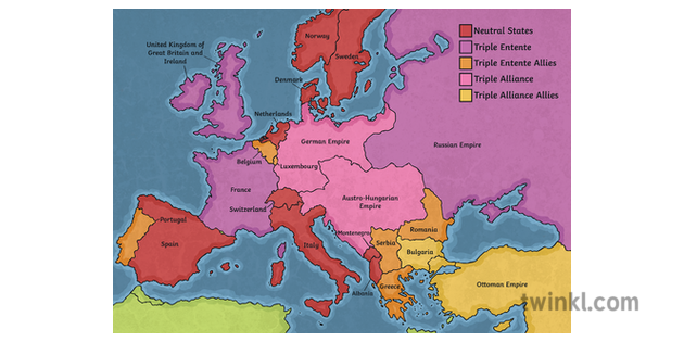 Map Of Europe Before Ww1 1914