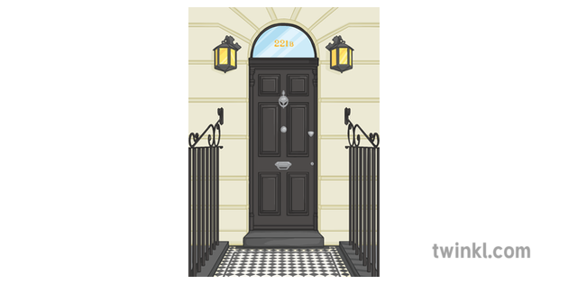 221b Baker Street Doorway English Sherlock Holmes Doyle Secondary