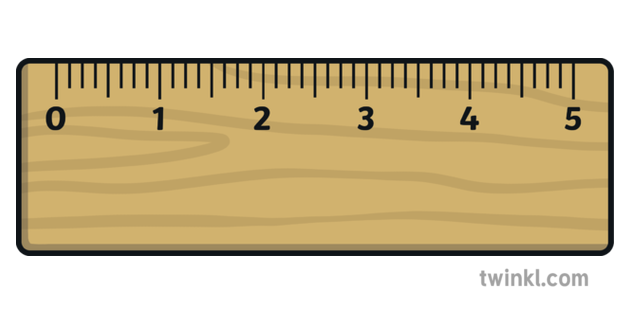 5 Inch Ruler Object Maths Mathematics Measurement USA KS1 Illustration