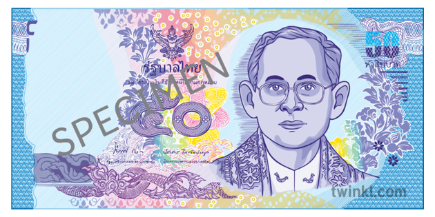 50 Baht Note Thailand Money Currency Ks1 Illustration Twinkl