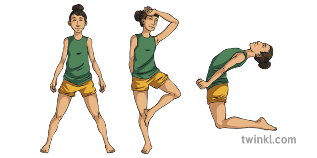 A B C Gymnastics Body Shape Pe Ks2 Illustration Twinkl