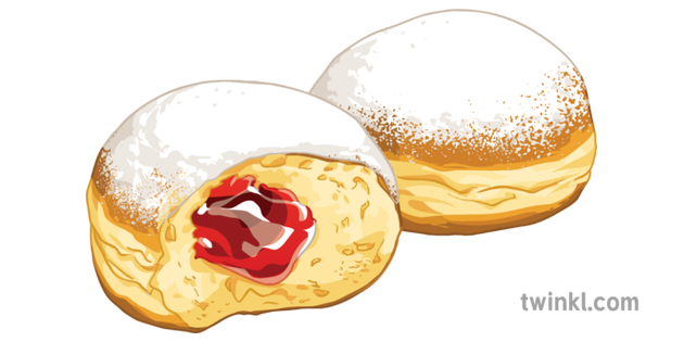 A Berliner Food Traditonal Pastry Fasching German Secondary