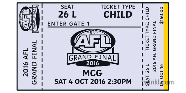 Afl Grand Final Ticket Illustration Twinkl