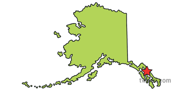 Alaska Outline Usa State Map Juneau Capital Ks1 Illustration Twinkl
