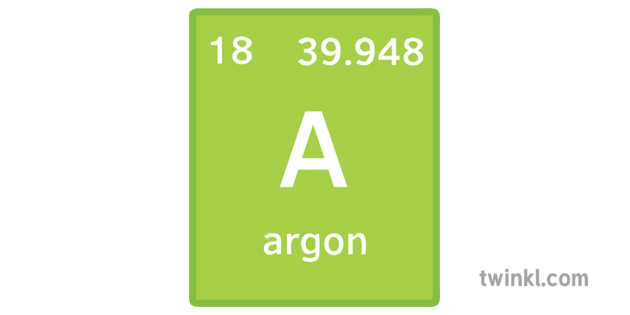 Argon Element Symbol Illustration Twinkl