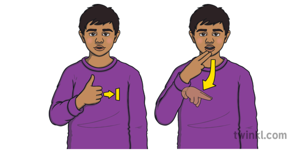 Bsl Good Afternoon British Sign Language Greeting Ks12 Illustration Twinkl