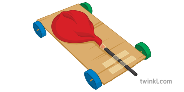 Balloon Powered Car Step 2 Science Experiment Secondary Illustration