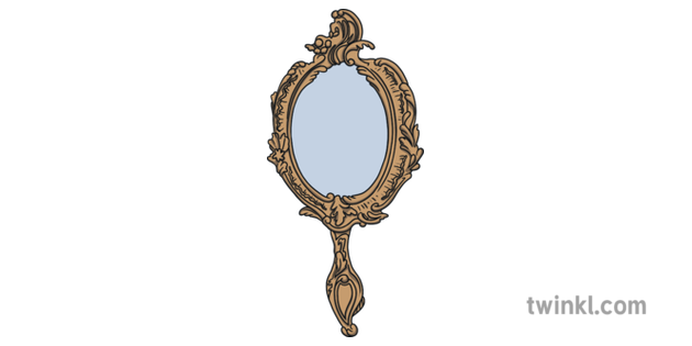 Beauty And The Beast Mirror Ks1 Handmirror Accessory Ornate Illustration