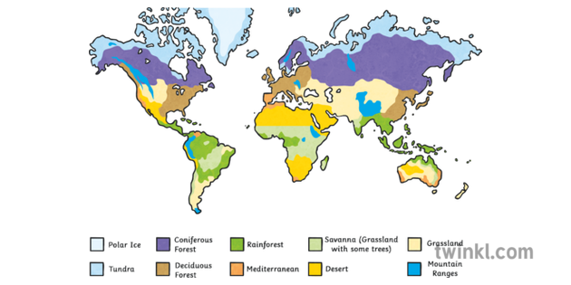 Biomes Of The World Classroom Mangement Geography Asia World Map Mps Ks2