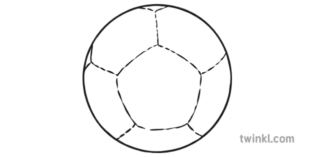 Boccia Ball Black And White Illustration Twinkl