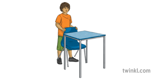 Image result for push in chair clipart