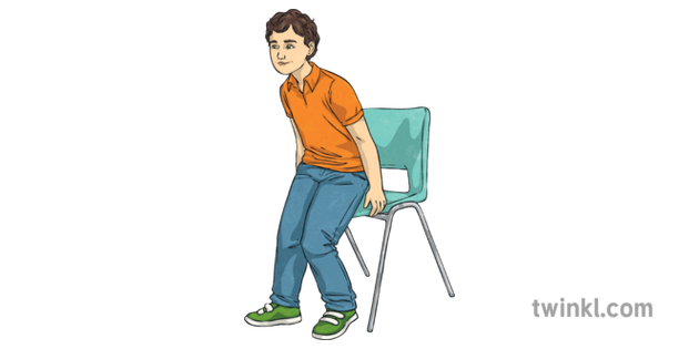 Boy Sitting Down On Chair Child Person Seat Ks2 Illustration Twinkl