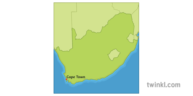 Cape Town South Africa Map Ks3 Illustration Twinkl