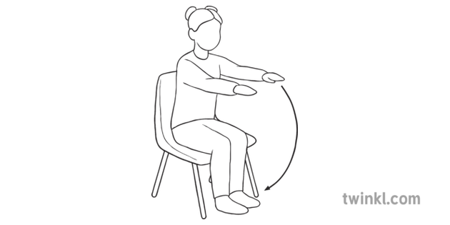 Chair Exercise Touch Your Toes Girl Move and Learn Active Beak Twinkl Move