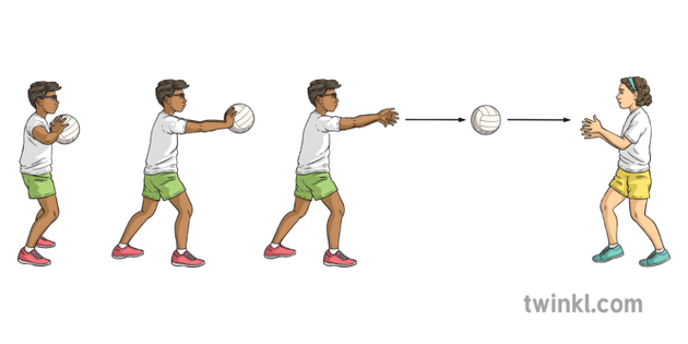 chest-pass-children-boy-girl-y6-netball-twinkl-move-pe-ks2-illustration