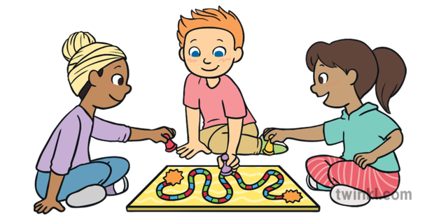 Child Playing Board Games Illustration - Twinkl