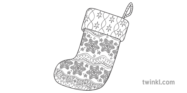 christmas stocking pattern 1 mindfulness colouring sheets