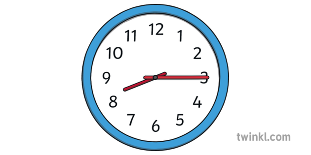 Clock Showing 8 15 Telling Time Numbers Ks1 Illustration Twinkl