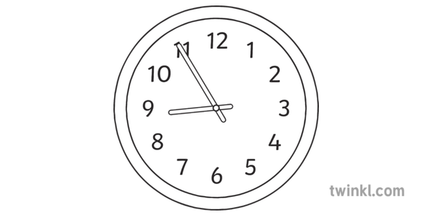 affichage 8 55 horloge telling time numbers ks1 noir et blanc illustration twinkl