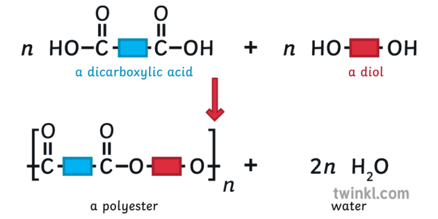 Condensation Polymerisation Polyester Science Chemistry Secondary