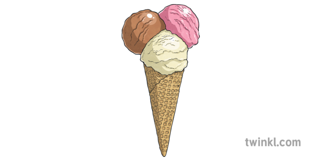3 scoops ice cream