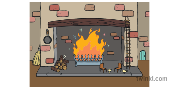 Cottage Fireplace Hearth Fairy Eyfs Illustration Twinkl