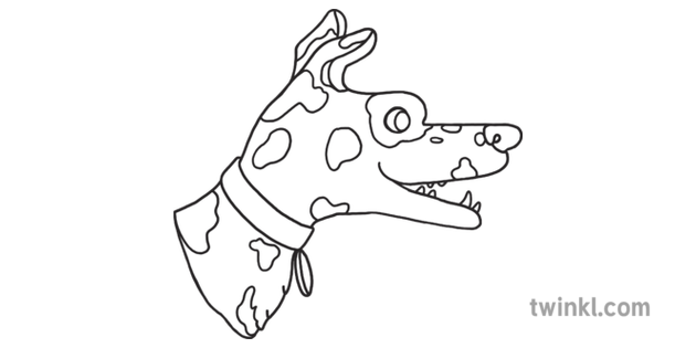 Dog Based On Hand Shape Animal Drawing Diy Open Eyes Ks1 Black And White