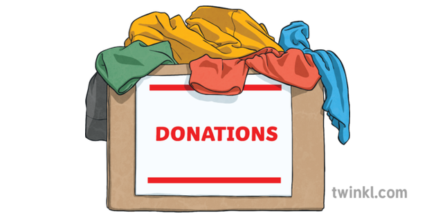 Donation Box Charity Clothes Ks2 Illustration Twinkl