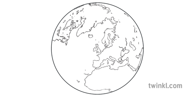Earth Planet Space Ks3 Black And White Illustration Twinkl