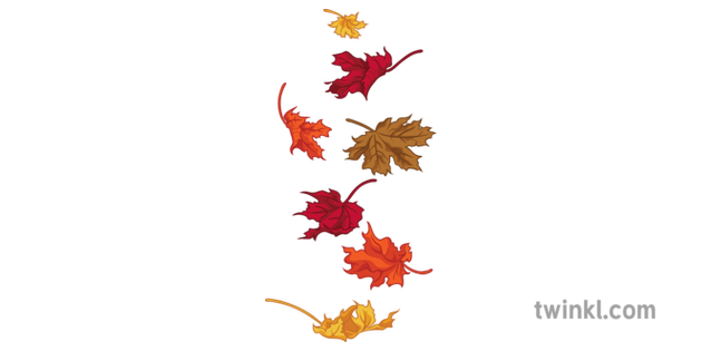 Falling Autumn Leaves General Nature Seasons Secondary Illustration